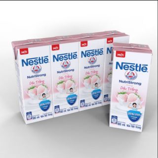 4h sữa nestne dâu trắng 180ml hsd 3/2021