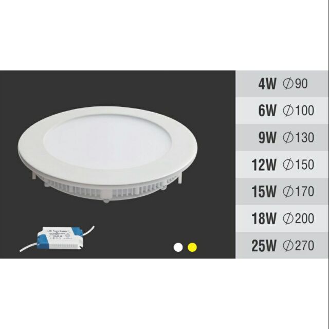 Đèn Led Panel Âm trần siêu mỏng từ 6w đến 18w