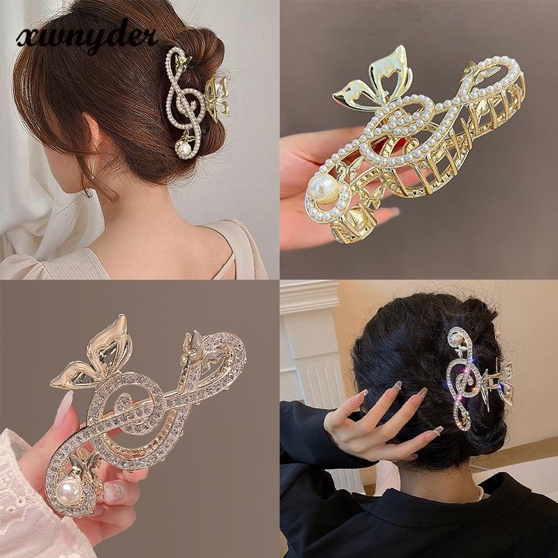 Kẹp Tóc Bướm / Cá Mập Bằng Kim Loại Đính Đá / Ngọc Trai Phong Cách Hàn Quốc