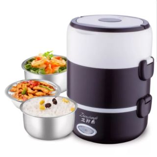 Hộp cơm hâm nóng cắm điện 3 tầng 2 lít