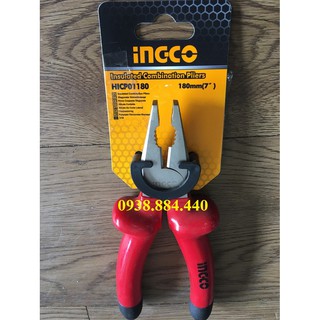 Kìm răng cách điện Ingco HICP01180