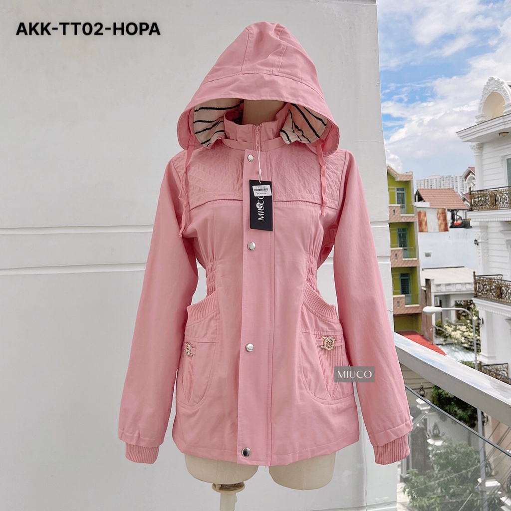 Áo khoác chống nắng kaki cotton 2 lớp GIGI TT02, nón to tháo rời được, kiểu dáng tinh tế, cuốn hút và tôn dáng | MIUCO