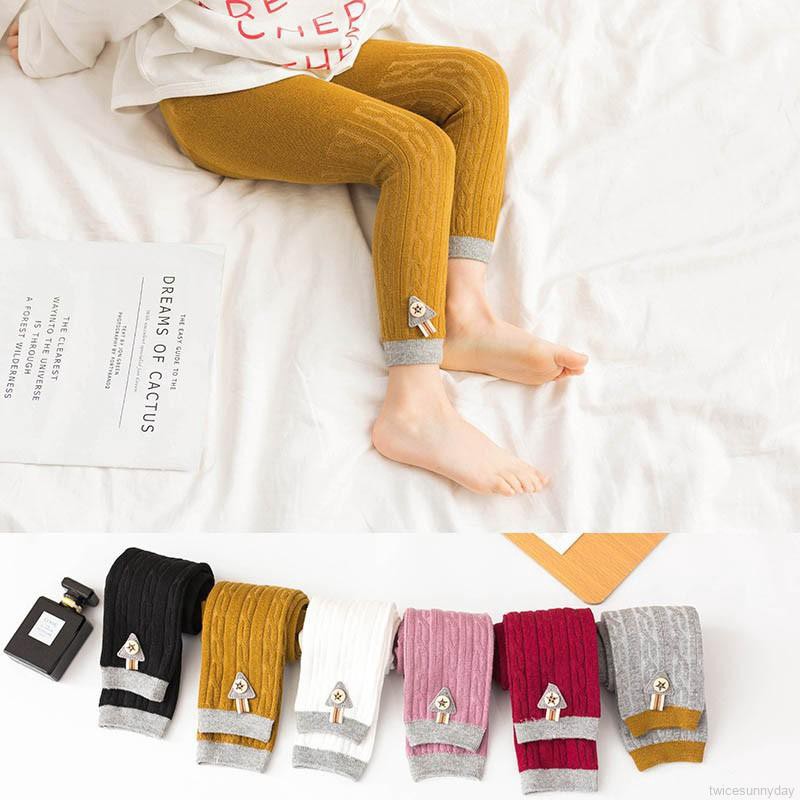 Quần legging mềm mại ấm áp thoải mái cho bé gái