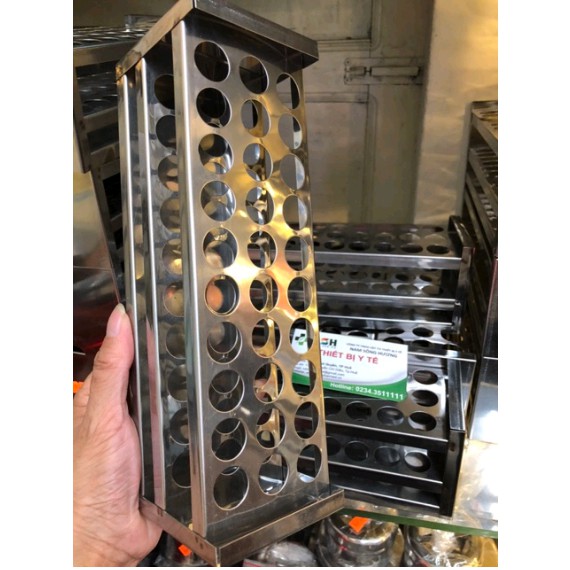Khay Đựng Ống Nghiệm INOX dùng trong Spa và Thẩm mỹ viện