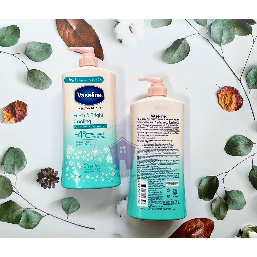 Sữa Dưỡng Thể Vaseline 525ml Sáng Da Mát Lạnh Fresh &amp; Bright Cooling -4 Độ Thái Lan