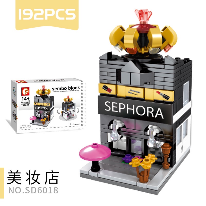 ♨✉Hàng Có Sẵn Đồ Chơi Khối Lắp Ráp Cửa Hàng Nước Hoa Thành Phố Senbao IKEA Cửa Hàng Nước Hoa Đồ Chơi Lắp Ráp Thu Nhỏ
