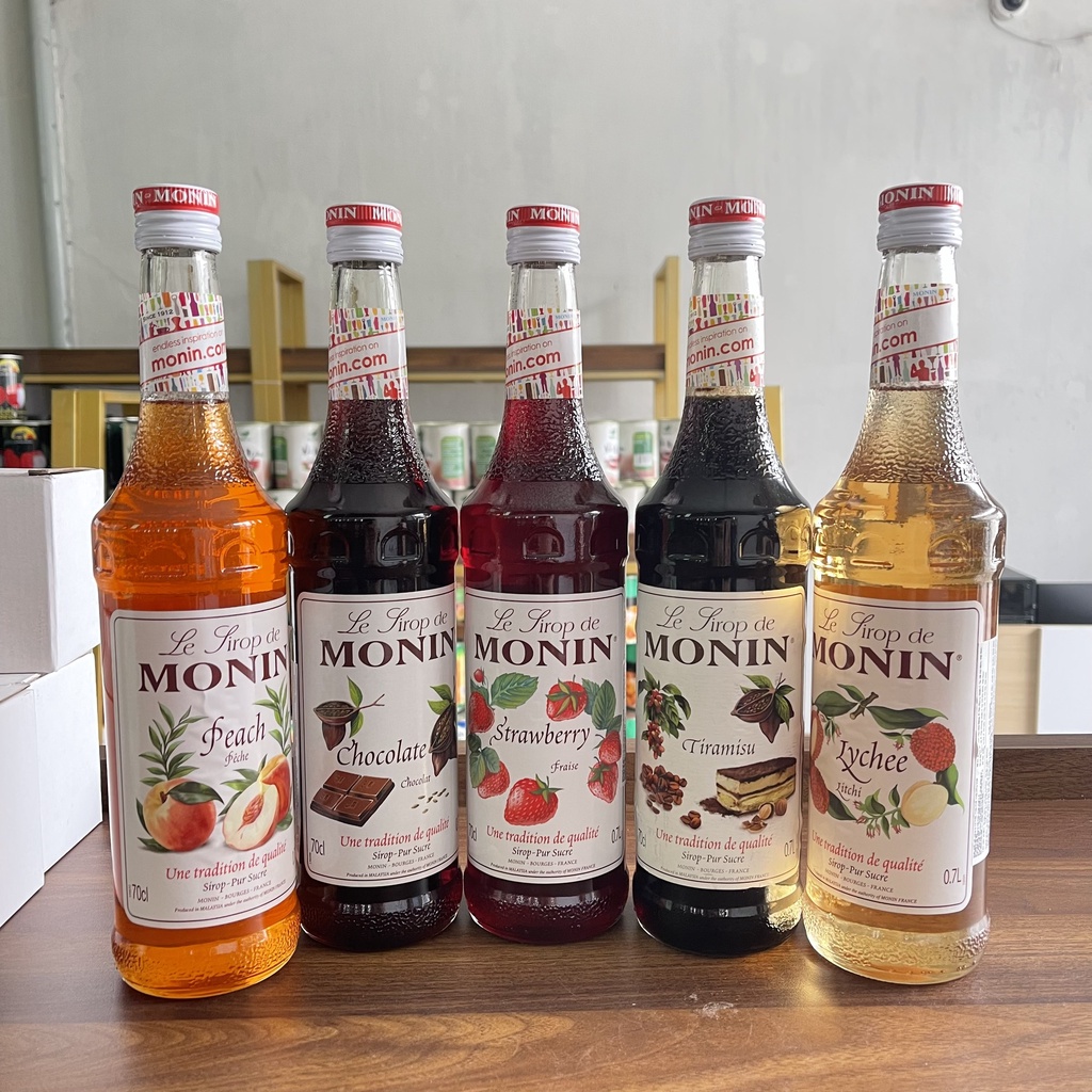 Syrup Monin đủ hương vị chai thủy tinh 700ml