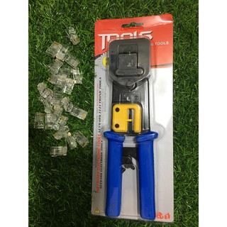 Combo (Kìm Bấm Mạng xuyên thấu TOOLS+ Hộp 100 hạt mạng xuyên thấu Tplink)
