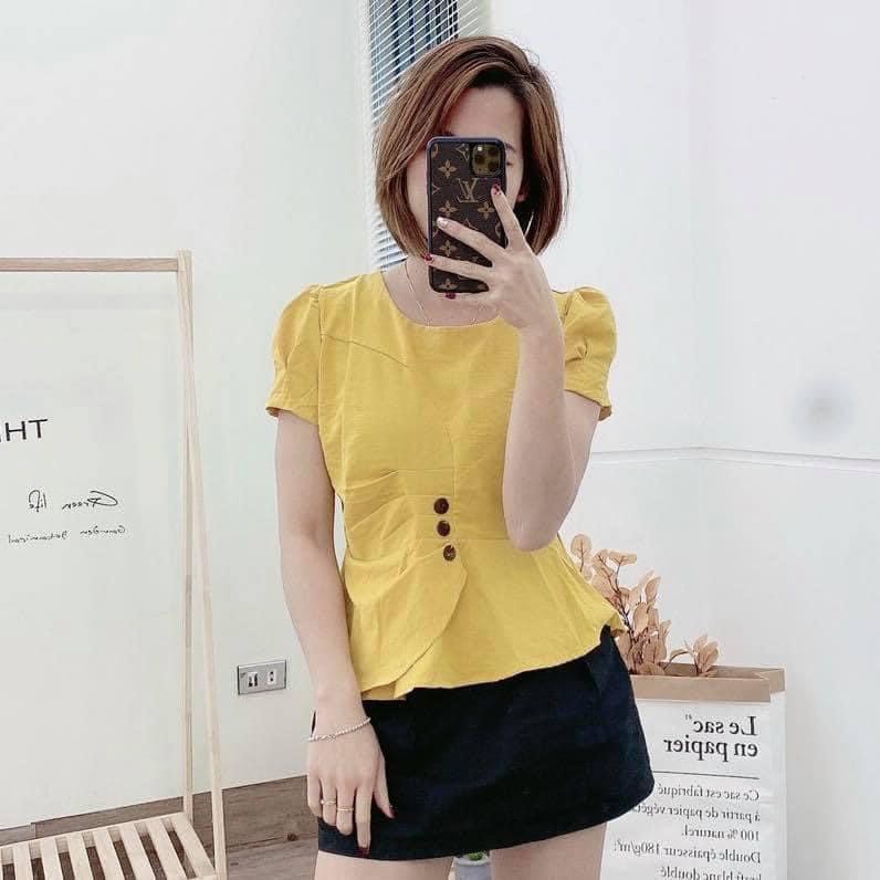 Áo Sơ Mi Nữ Kiểu - Chất Lụa Gân Đẹp Công Sở Ngắn Tay
