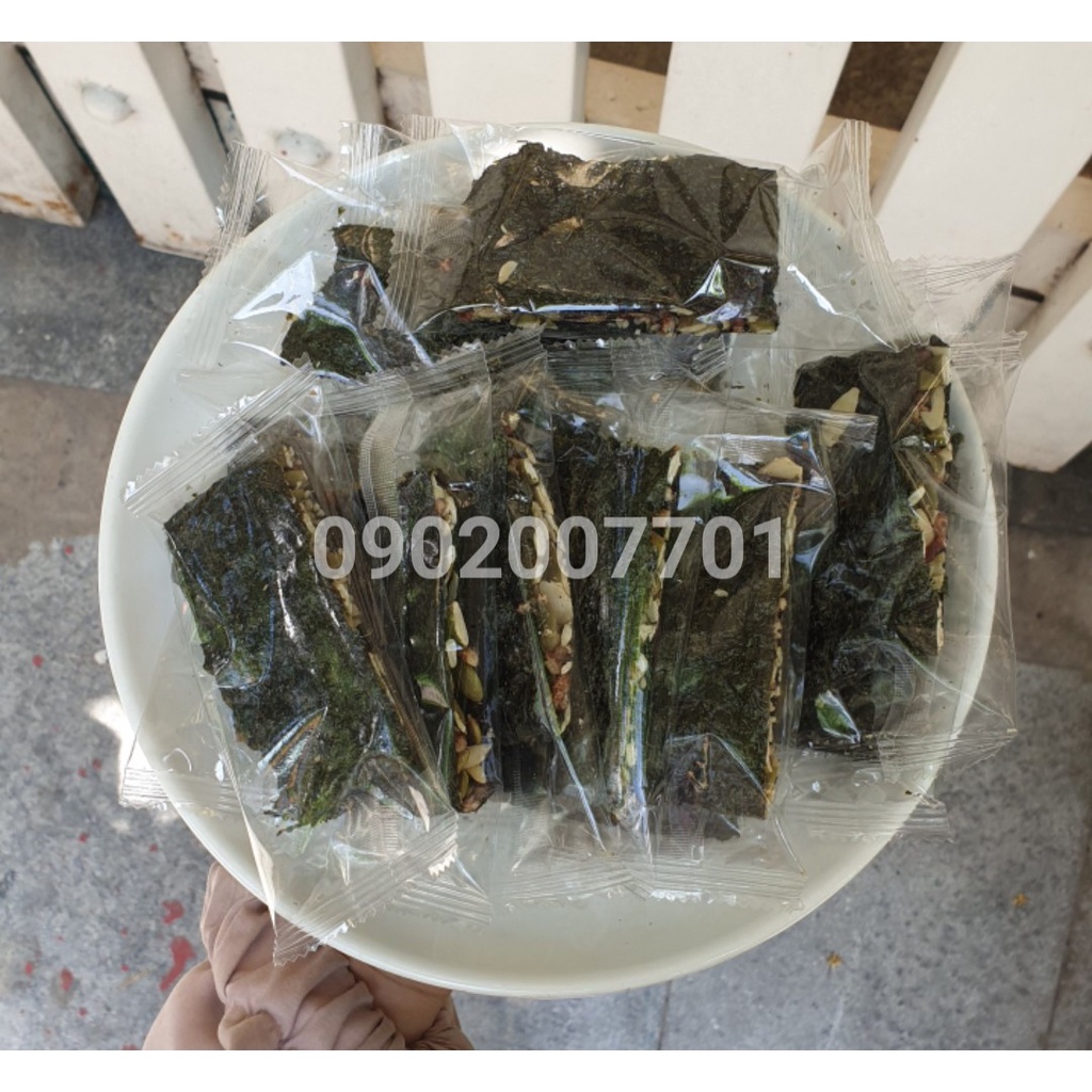 1 Kg Rong biển kẹp hạt dinh dưỡng  - rong biển sấy kẹp ngũ cốc thơm ngon- tốt cho sức khỏe- đồ ăn vặt