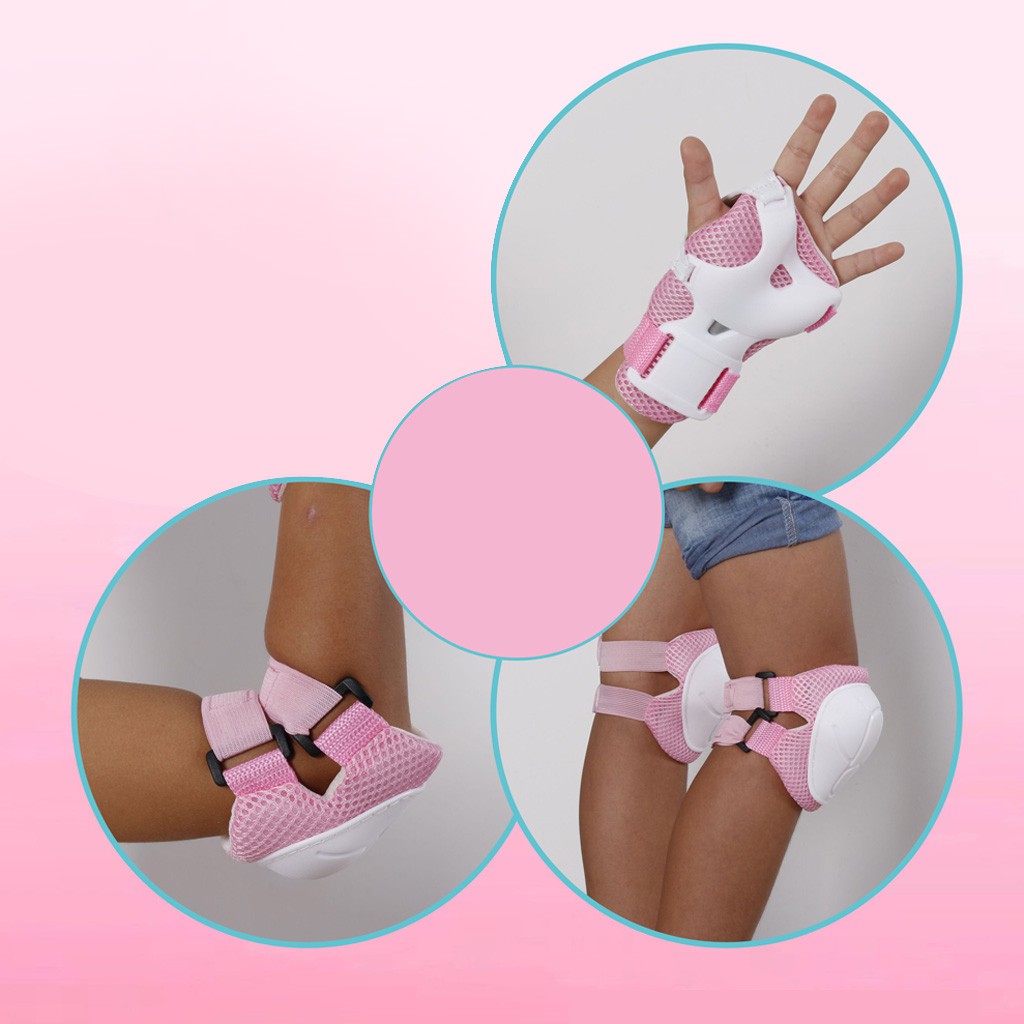 Set 6 Đệm Lót Khuỷu Tay / Đầu Gối / Khuỷu Tay / Cổ Tay / Đầu Gối Freeport Cho Bé Đi Xe Đạp / Trượt Ván Szgq