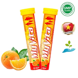 Vitamin c sủi myvita vị cam, vị chanh tube 20 viên