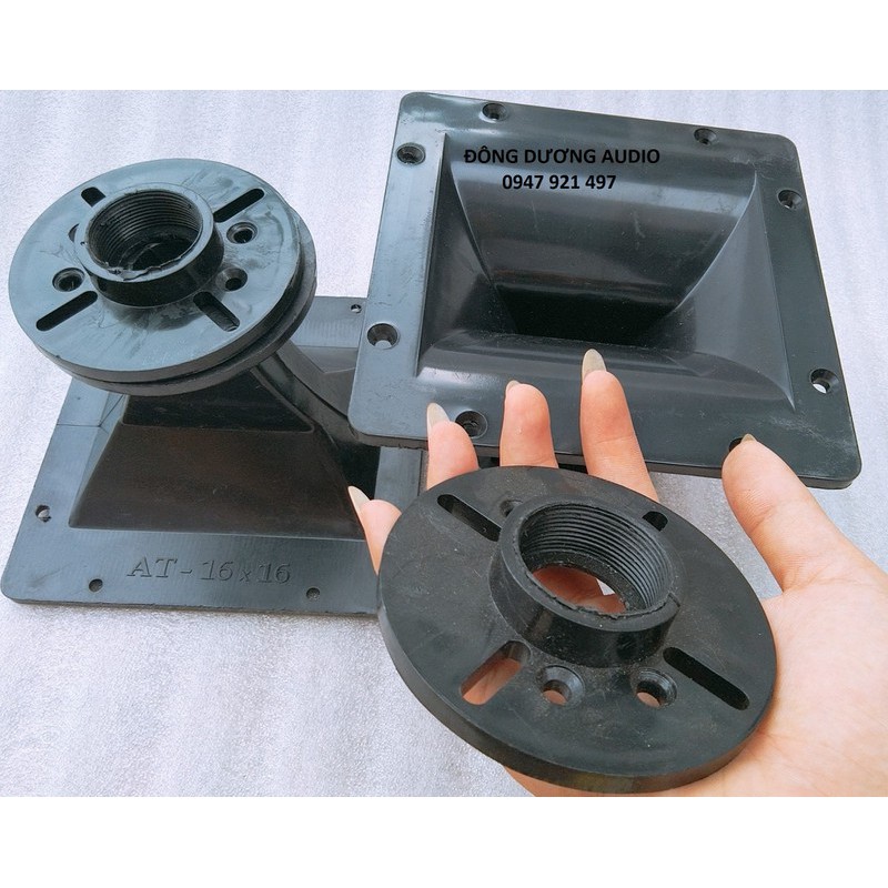 2 CÁI HỌNG TREBLE KÈN 450 16X16 + 2 MẶT BÍCH 450 SANG REN XOÁY - 2HONG 16X16 BICH 450