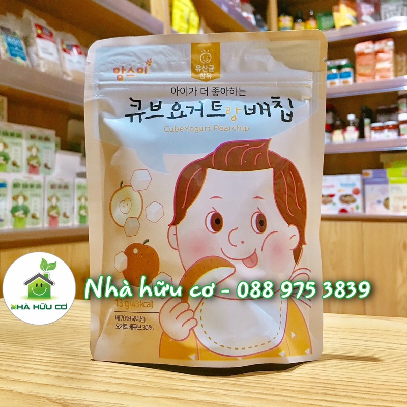 (MOMSMI) Sữa chua khô mix hoa quả sấy tự nhiên cho bé ăn dặm, thơm ngon hấp dẫn (8m+)  - Date: 3/2023 - Nhà Hữu Cơ