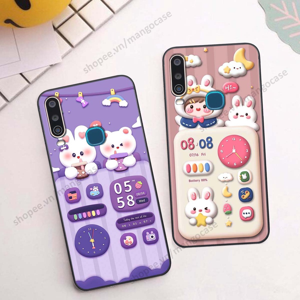 Ốp lưng Vivo U10 / Y12 / Y15 / Y17 hình gấu, thỏ, đồng hồ cute dễ thương