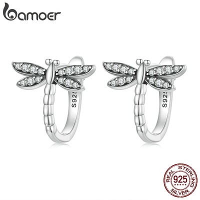 Bamoer Bông Tai bạc 925 Hình Chuồn Chuồn