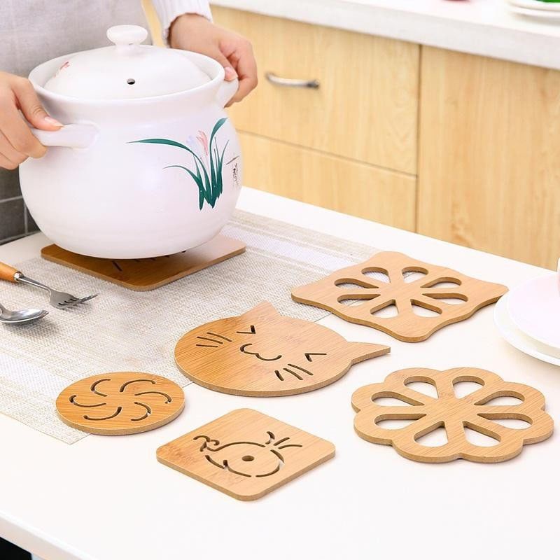 Miếng Lót Nồi Cách Nhiệt Gỗ Ép Hình Ngộ Nghĩnh