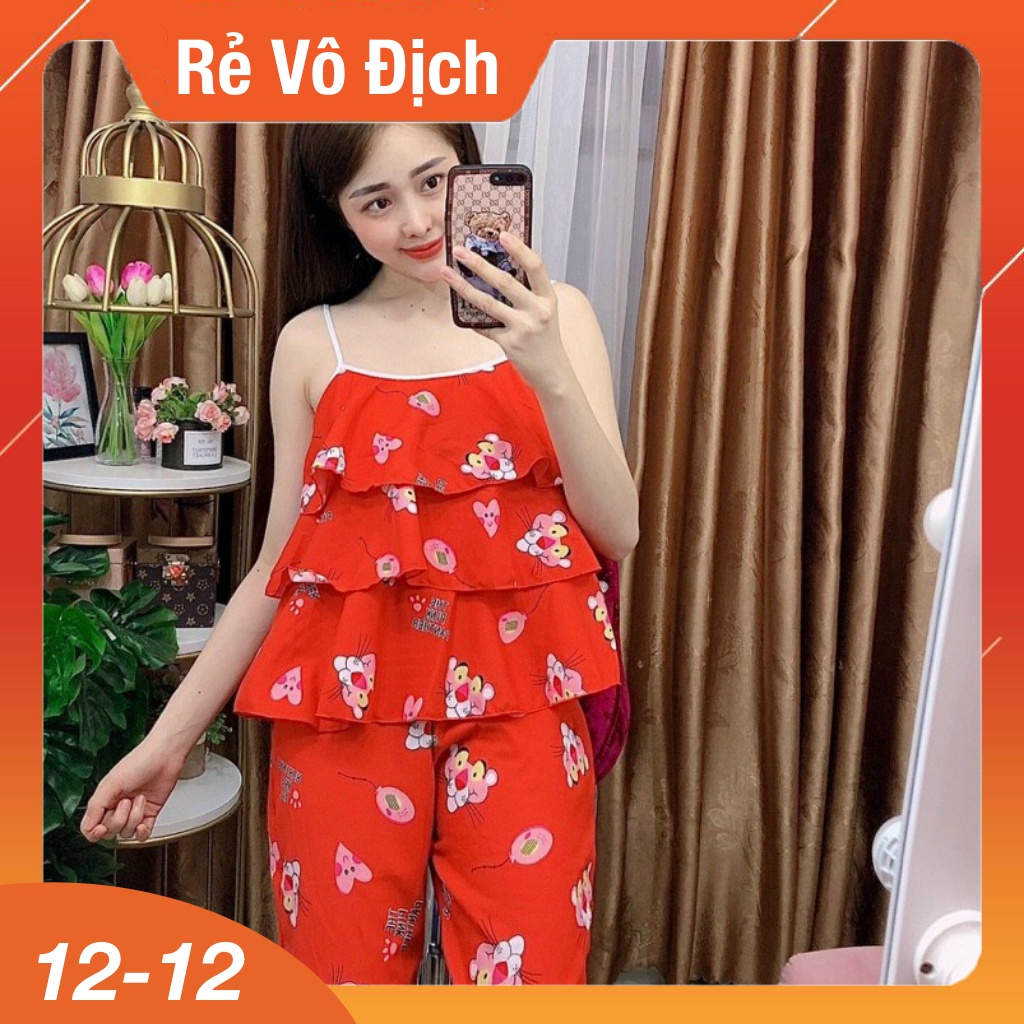 [Rẻ Vô Địch] Set Đồ Bộ Nữ Mặc Nhà Áo 2 Dây Quần Lửng Siêu Hot Kèm Video Và Ảnh Thật