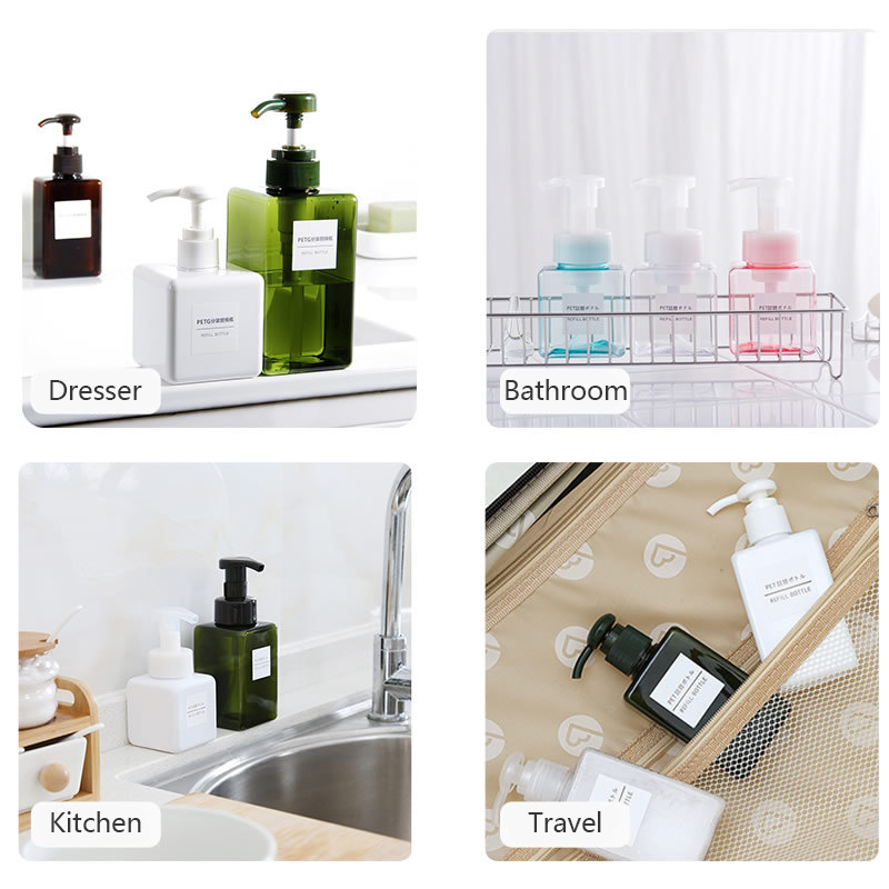 Facial Cleansing Foaming Bottles Pressing Foam Hand Sanitizer Shampoo Cosmetics Bottles Lotion Bottles lovehomely