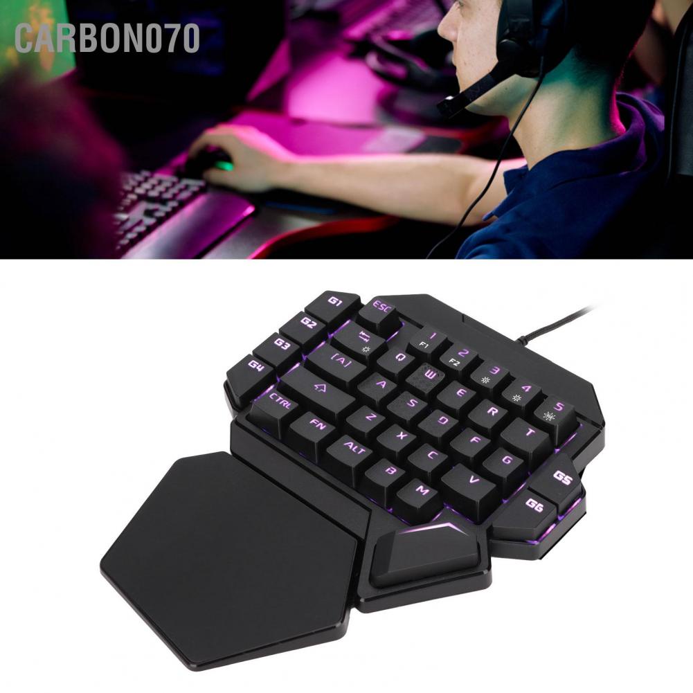 [Hàng Sẵn] Bàn phím giả cơ 1 tay chơi game K50 35 phím đèn RGB có thể lập trình tiện dụng cho PC/ laptop/ điện thoại【Carbon070】