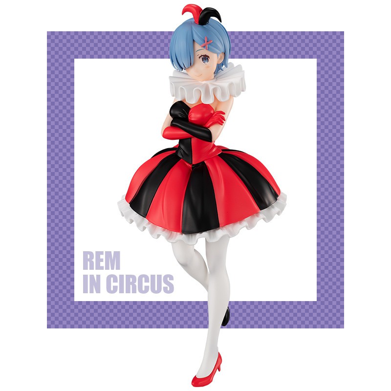 Mô Hình Figure Chính Hãng Anime Re:Zero, Rem, In Circus Version, FURYU, Nhật Bản