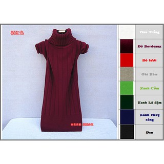 Váy/Áo Len Dáng Dài Cổ Lọ 2 in 1