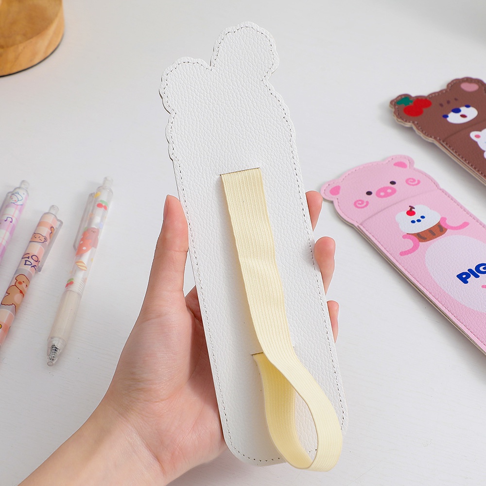 Túi Đựng Bút Chì Bằng Da PU Họa Tiết Hoạt Hình Dễ Thương