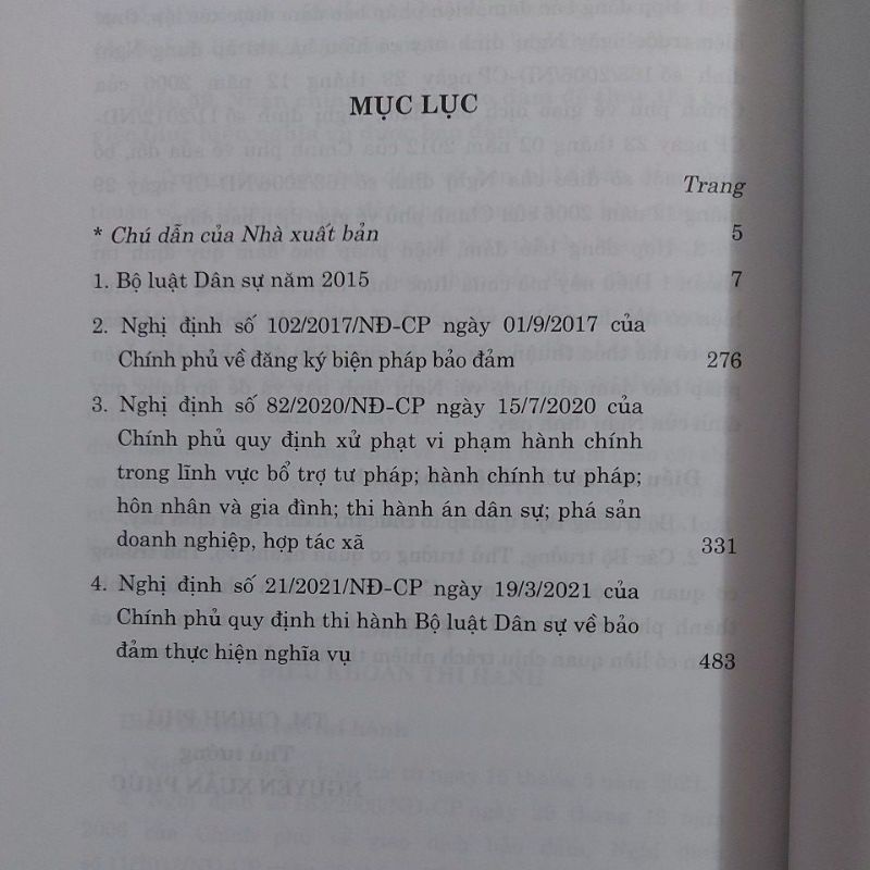 Sách - Bộ luật Dân sự năm 2015 và các nghị định hướng dẫn thi hành (NXB CTQG)