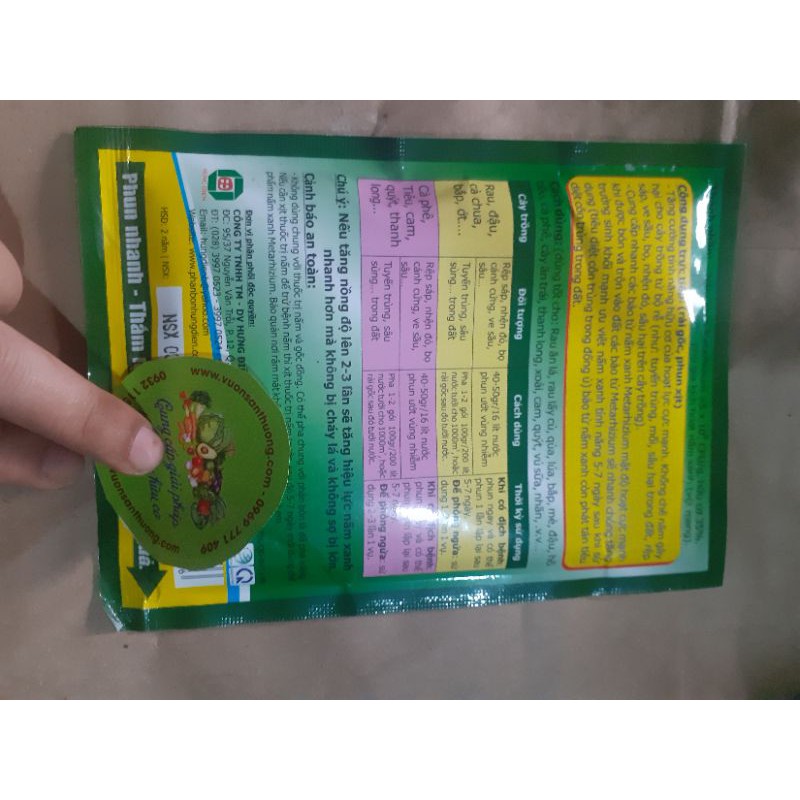 100gr Nấm Xanh Metarhizium Xanh - Meta, Tăng Cường Tính Năng Hữu Cơ, Phòng Trừ Nấm Gây Hại Từ Bộ Rễ