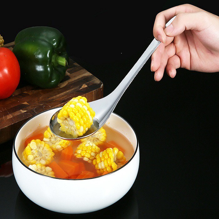 Muôi múc canh cong, muỗng inox dày đẹp cao cấp