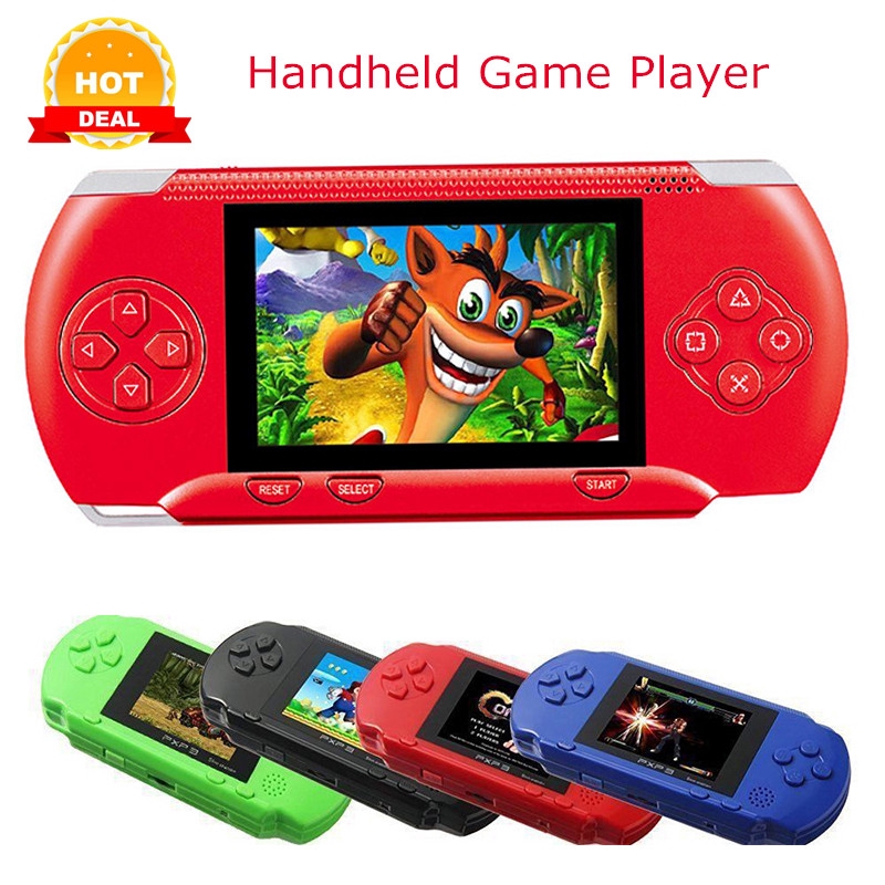 Máy Chơi Game Cầm Tay 16 Bit PXP3 Với Cáp AV + 2 Thẻ Game Video PXP 3