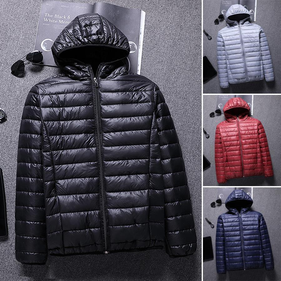 Áo Khoác Phao Đệm Phao Mỏng Nhẹ Cổ Đứng Siêu Nhẹ Size Lớn35 % Cho Nam
