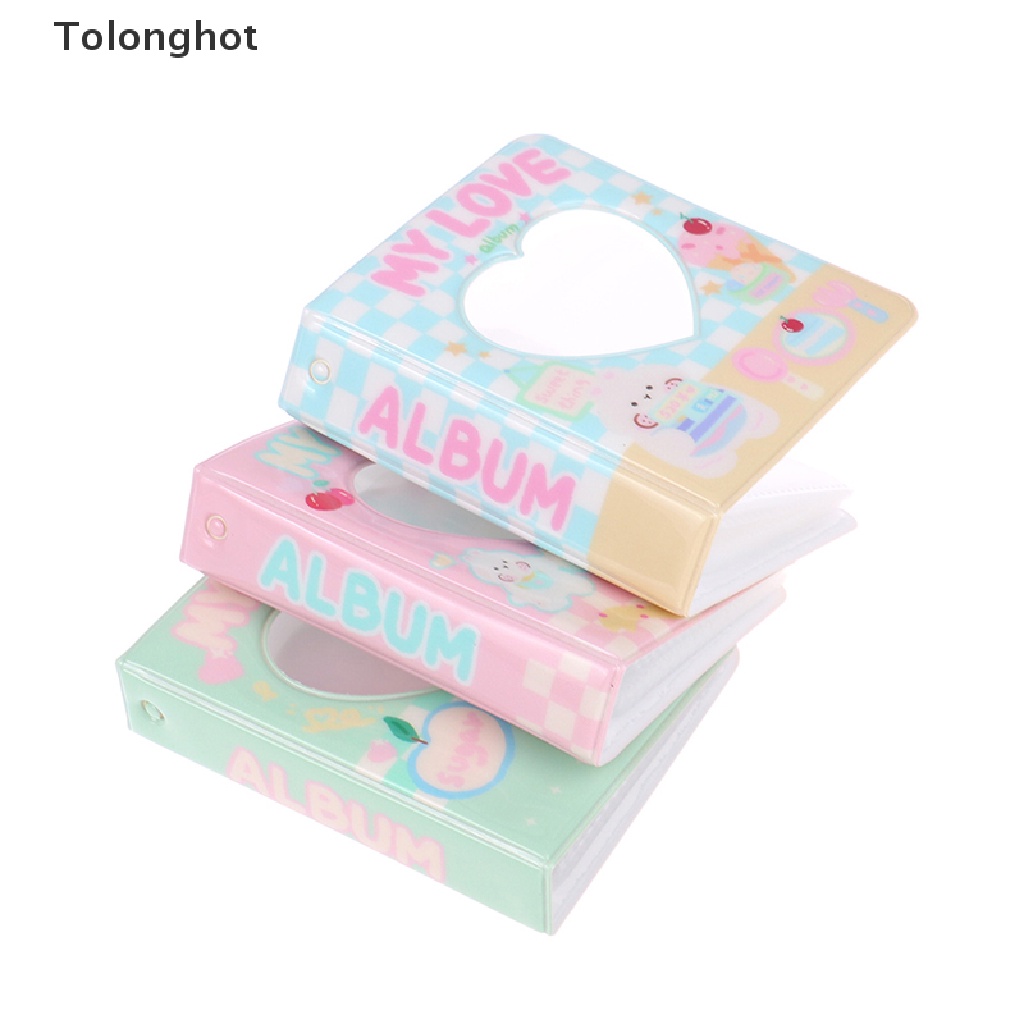 Album Đựng Ảnh 40 Ngăn Họa Tiết Trái Tim Xinh Xắn Giá Đỡ