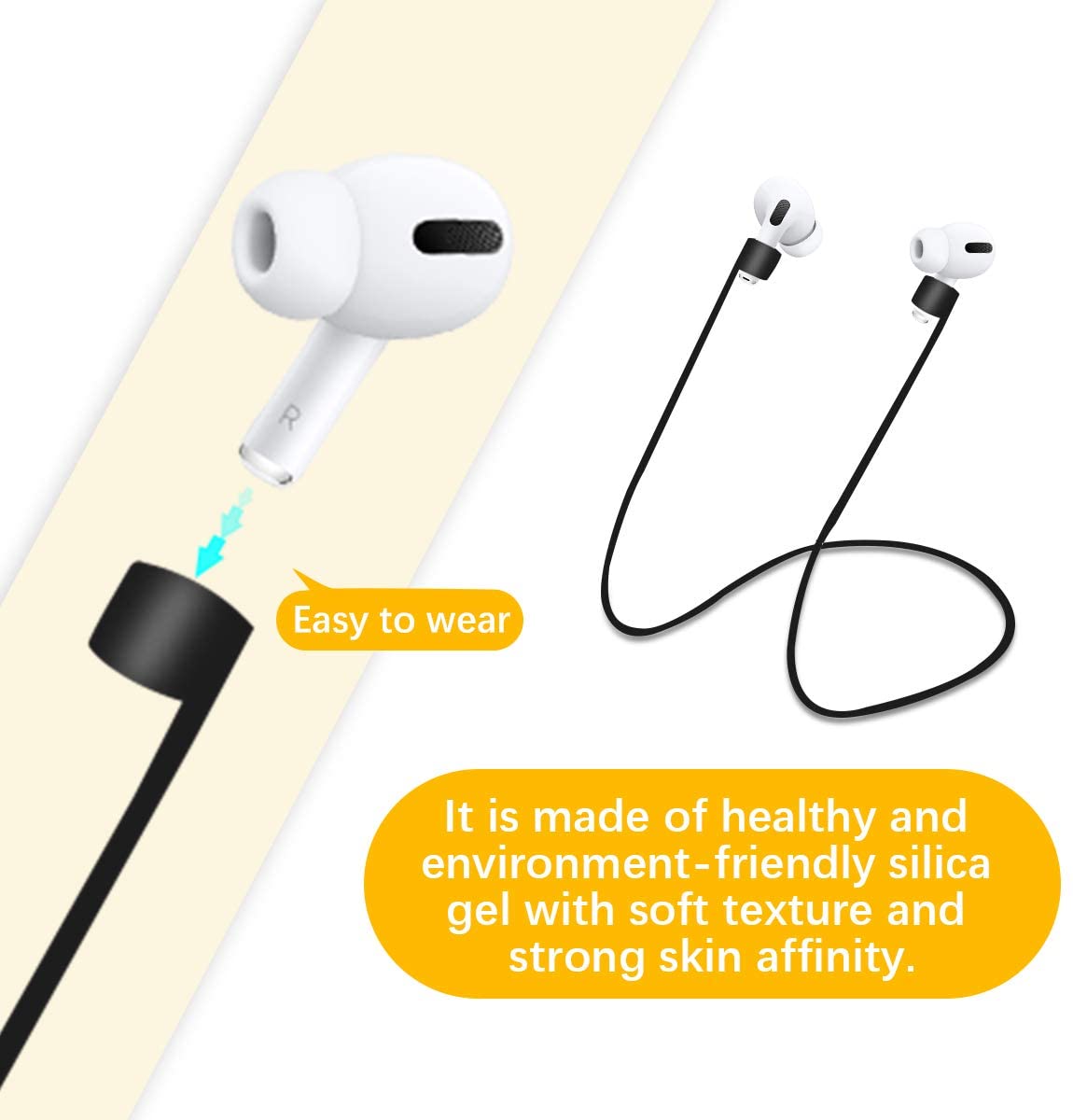 Dây đeo cổ chống thất lạc tiện dụng dành cho tai nghe Bluetooth Airpods