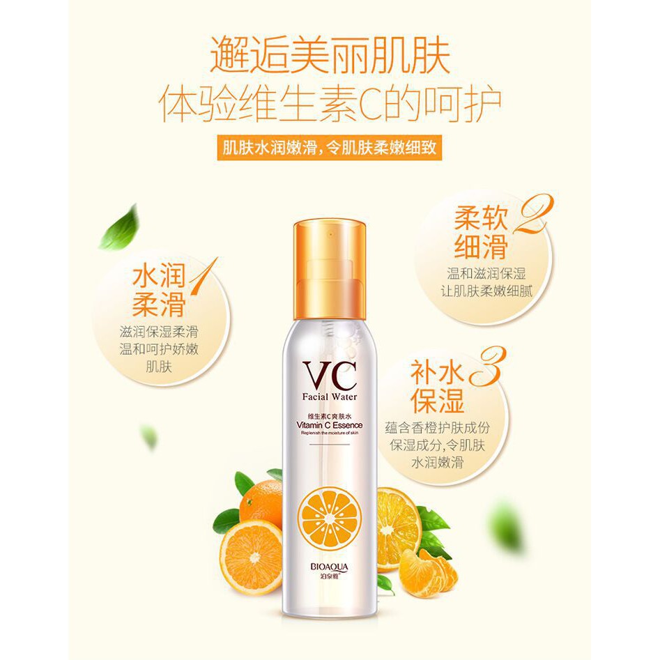 Xịt Khoáng Bioaqua VC Facial Water Vitamin C Essence 150ml