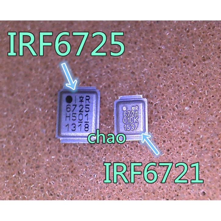 Cặp sò sắt fet nhôm IRF6725 và IRF6721 6725 6721