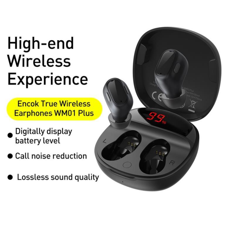 Tai Nghe Bluetooth Baseus WM01 Plus TWS Mini 5.0 Âm Thanh Stereo Cao Cấp