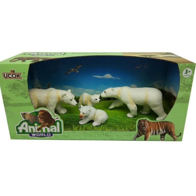 đồ chơi mô hình gấu bắc cực Ucok có hộp như hình