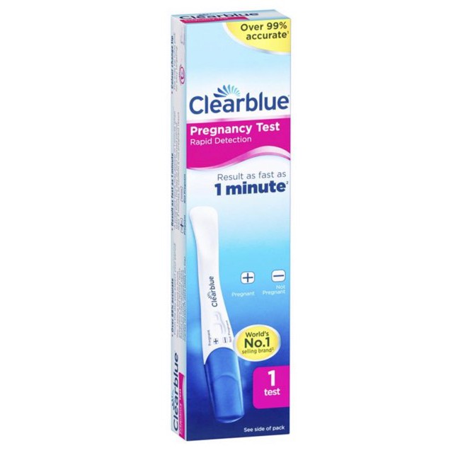 Que thử thai clearblue pregnancy test 1 minutes 1 test