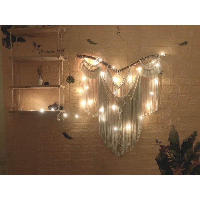 Mành macrame vintage trang trí