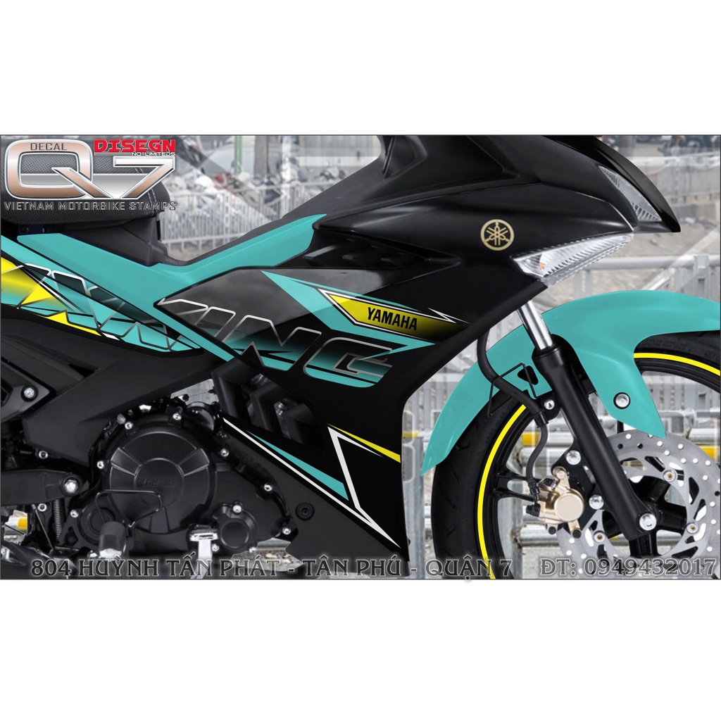 TEM RỜI EXCITER 150 XANH ĐEN