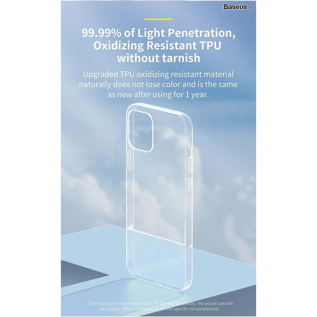 Ốp lưng trong suốt Baseus Simple Case dùng cho iPhone 12 mini / iPhone 12 / iPhone 12 Pro / iPhone 12 Promax