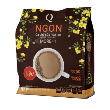 Combo 10 gói Cà phê Ngon 52 stick Trần Quang