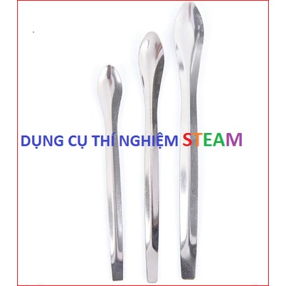 Bộ 3 muỗng nhỏ INOX (10.5cm, 12cm, 14cm)múc hóa chất, thìa lấy hóa chất, múc thuốc dược phẩm dùng trong thí nghiệm, y tế