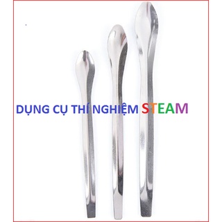 Bộ 3 muỗng nhỏ INOX (10.5cm, 12cm, 14cm)múc hóa chất dược phẩm dùng trong thí nghiệm, y tế