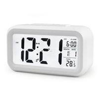 Đồng hồ báo thức kỹ thuật số với đèn LED nền cảm biến đa chức năng: thời gian, lịch, báo thức, nhiệt độ - LC01