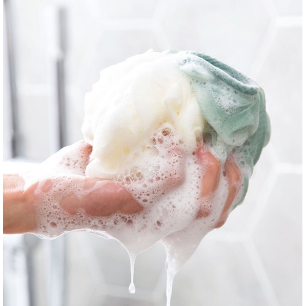 Bông Tắm Tròn Tạo Bọt, Sợi Vải Lưới Siêu Mềm Mại, Cao Cấp, An Toàn Cho Da