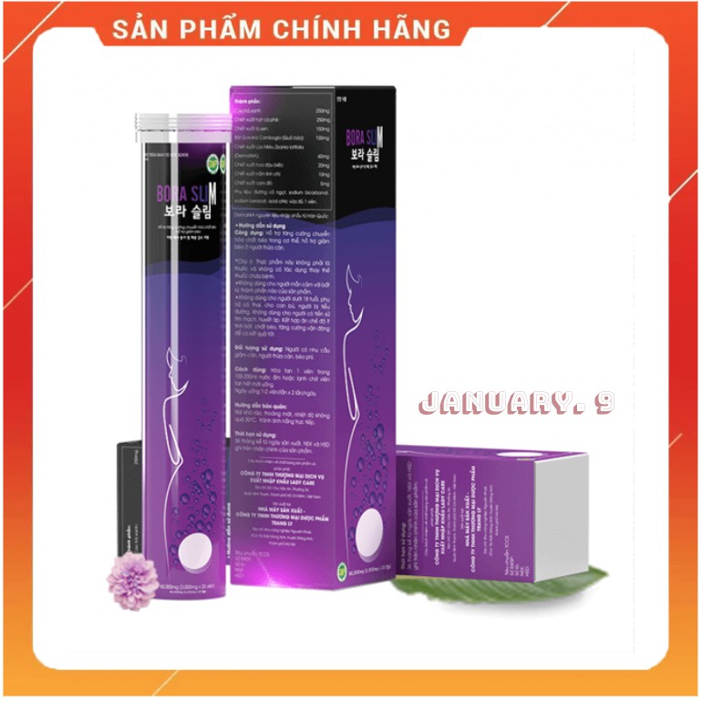 [Chính Hãng] Ống 20 Viên - Sủi giảm cân Bora Slim | BigBuy360 - bigbuy360.vn