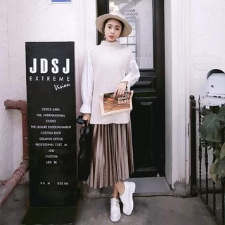 Chân váy Midi nhung