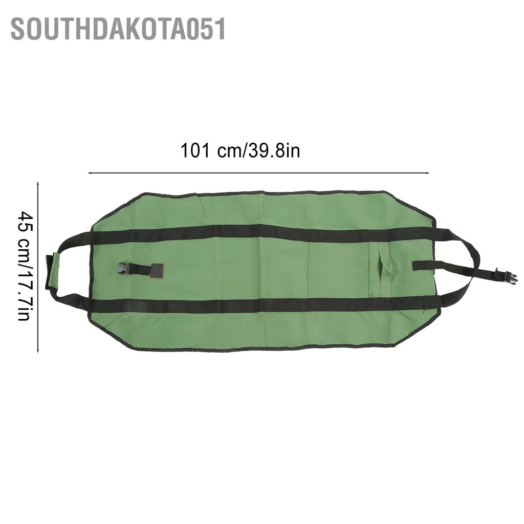 [Hàng Sẵn] Túi đựng củi Đa chức năng Di động Bền Màu xanh lá cây cho Cắm trại ngoài trời【Southdakota051】